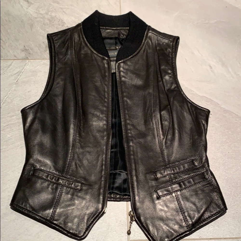 Leather vest